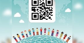 קוד QR בשמיים. דרך שיווקית מקורית. איור אילוסטרציה: BigStock