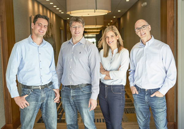 מייסדי סאנביט. מימין: פרופ' תמיר חזן, אורנית מיזל, טל ריזנפלד וארד לברטוב. צילום: יח"צ