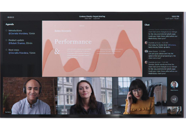 עיצוב חדש של מסך ועידות הווידיאו ב-Teams. צילום: יח"צ מיקרוסופט