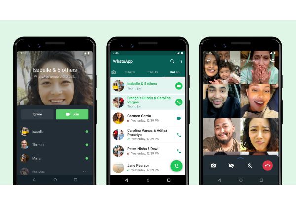אפשר להצטרף באיחור. שיחות קבוצתיות בווטסאפ. צילום: ווטסאפ