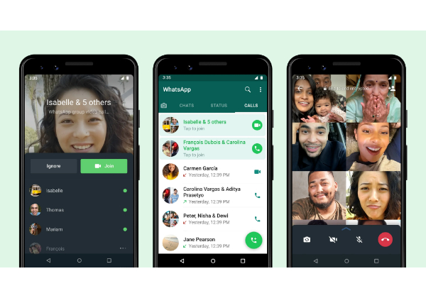 אפשר להצטרף באיחור. שיחות קבוצתיות בווטסאפ. צילום: ווטסאפ