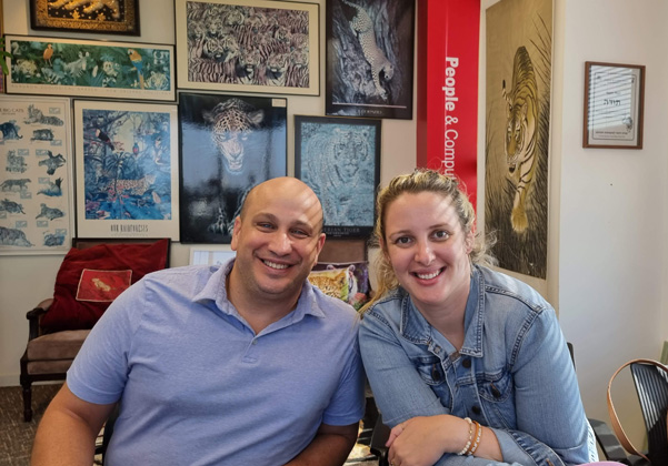 מימין: ליאה וידר, מנהלת מכירות ושיווק בישראל ואירופה, ודוד אדי, המנכ"ל - אלייבל. צילום: פלי הנמר