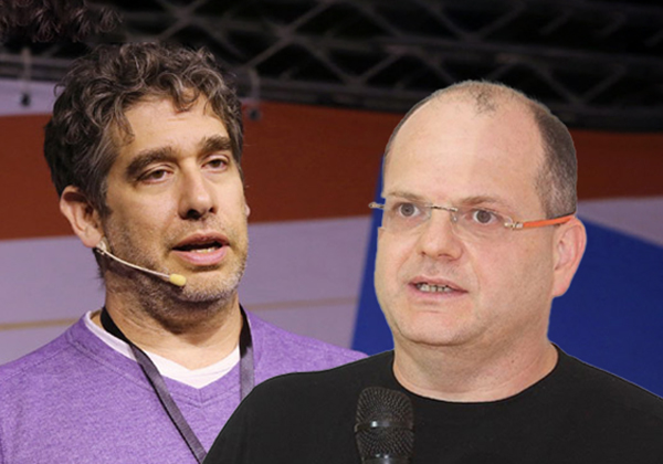 ניר צוק, מנכ"ל פאלו אלטו (משמאל), וגיל שויד, מנכ"ל צ'ק פוינט.