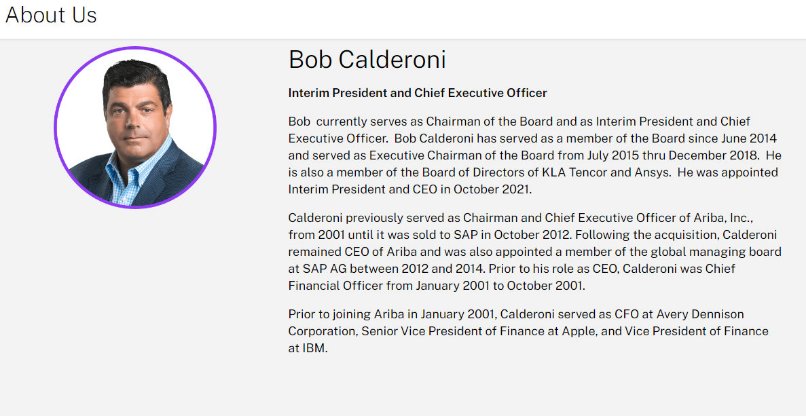 בוב קלדרוני, הנשיא והמנכ"ל הזמני של סיטריקס. צילום מסך מאתר החברה.