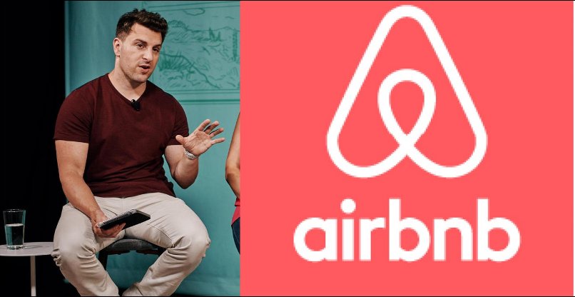 סוגר את היצע האירוח בסין. מנכ"ל Airbnb, בריאן צ'סקי. עיבוד ממוחשב.