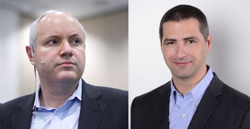 מימין: ליעד גוטנטג, סמנכ״ל תחום Midmarket בסאפ ישראל (צילום: אורן אגמי), וארי שפירא, Chief Product Owner, של פתרון SAP Business One (צילום: יח"צ סאפ)
