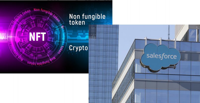 הילכו שניים יחדיו? סיילספורס ו-NFT. חלק מהעובדים מתנגדים. עיבוד ממוחשב כאילוסרציה.