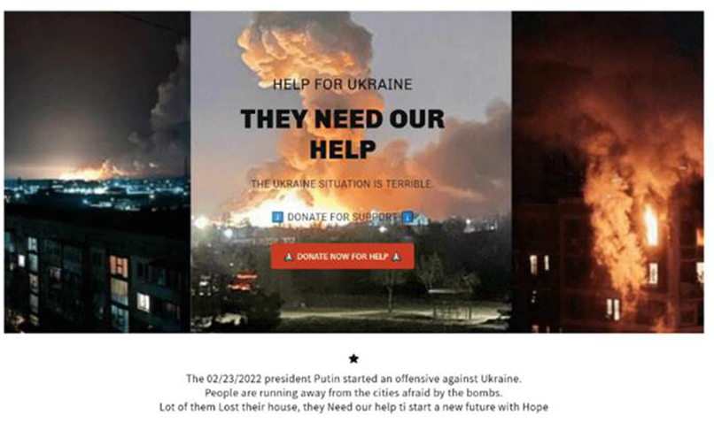 אחד מאותם "אתרים לסיוע לאוקראינה"