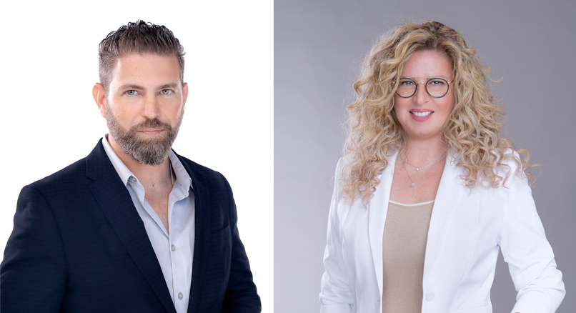 מימין: רונית אטד, המנכ"לית היוצאת של מיקרוסופט ישראל, ואלון חיימוביץ', המנכ"ל החדש.