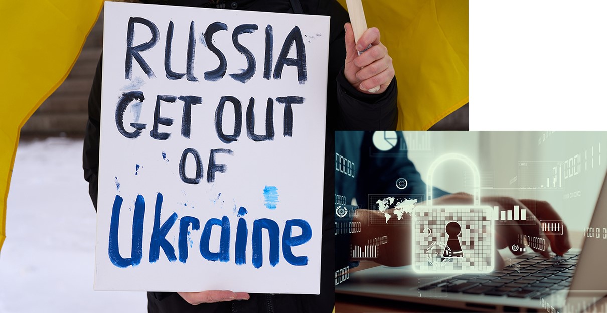 תקפה את אוקראינה וכעת מותקפת בסייבר. רוסיה. עיבוד ממוחשב כאילוסטרציה.