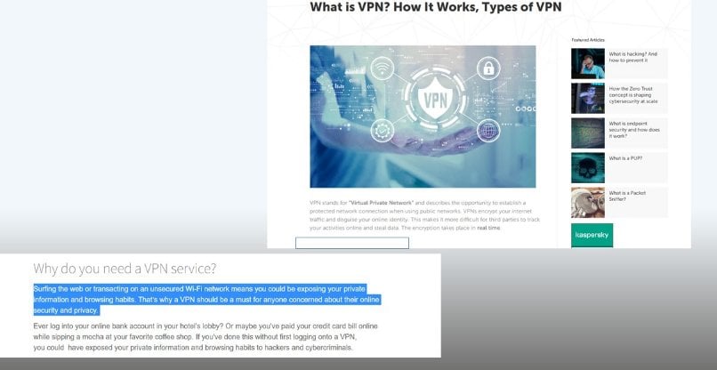 הבטחה לאבטחה ב-VPN. צילומי מסך מאתר קספרסקי ונורטון.