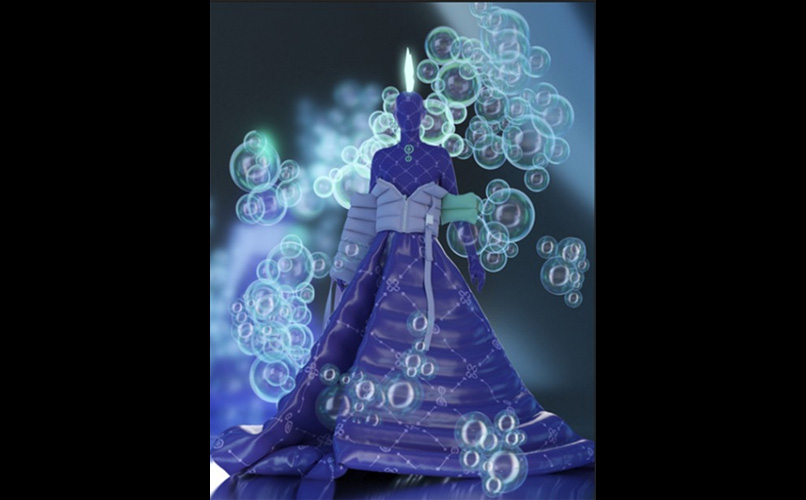 דגם Black Pearl של בית האופנה הדיגיטלי Placebo. 