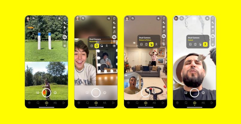 מי שמביט בי מאחור. תכונת Dual Camera החדשה של סנאפצ'ט.