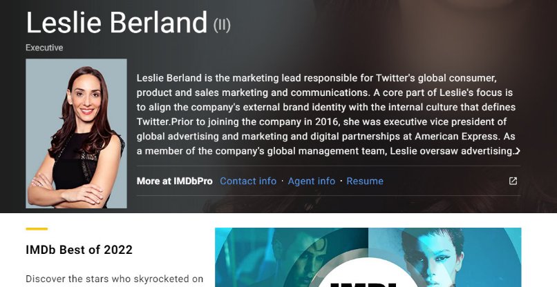 עומדת בלב המחלוקת והתביעה. ראשת מחלקת השיווק לשעבר של הרשת החברתית המצייצת, לסלי ברלנד.