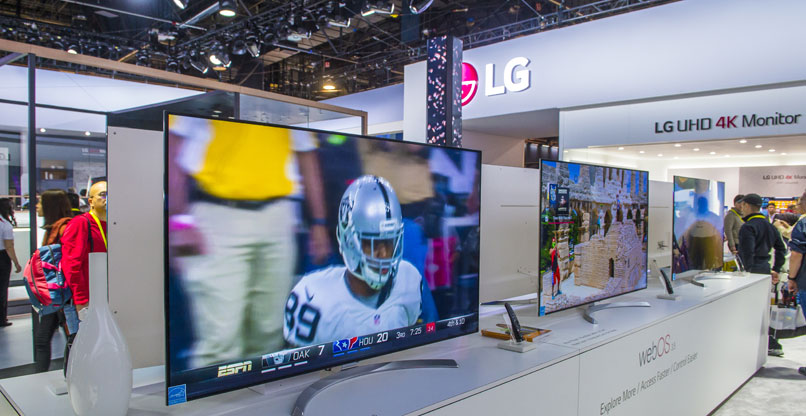 ביתן של LG בתערוכת CES.