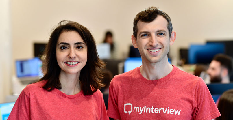 מימין: בנג'מין גילמן ועמליה ברקוט, מנכ"לים משותפים במיי אינטרוויו.