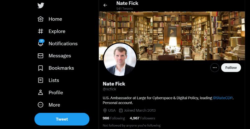 חזר לפעול. חשבון הטוויטר של נתנאל פיק.