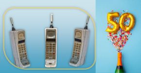 חוגג חמישים. הטלפון הנייד הראשון מבית מוטורולה.