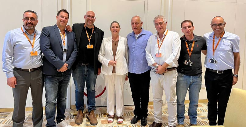 מיכל הרצוג, אשת נשיא המדינה (במרכז), ומשתתפים נוספים באירוע בבית הנשיא, שלשום (א').