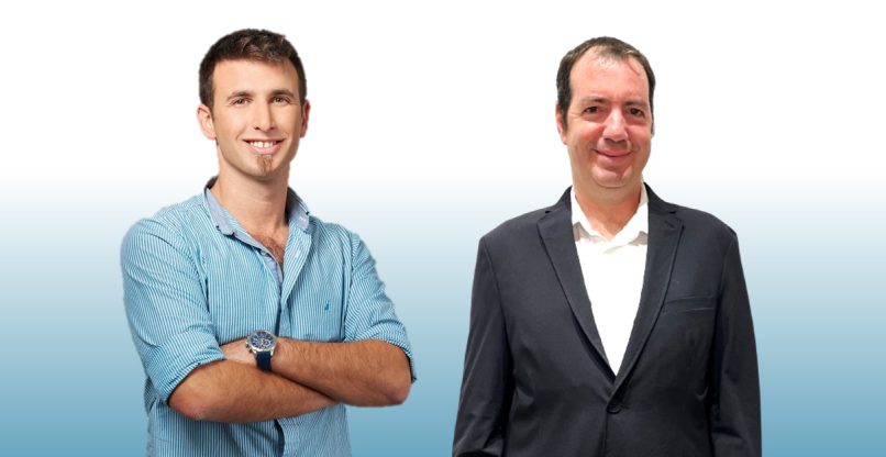 מימין לשמאל: נתי לרנר, מנהל אגף דאטה בשע"מ, גוף ה-IT של רשות המסים; ויונתן פוירשטיין, מנהל לקוחות אסטרטגיים בקבוצת אמן.