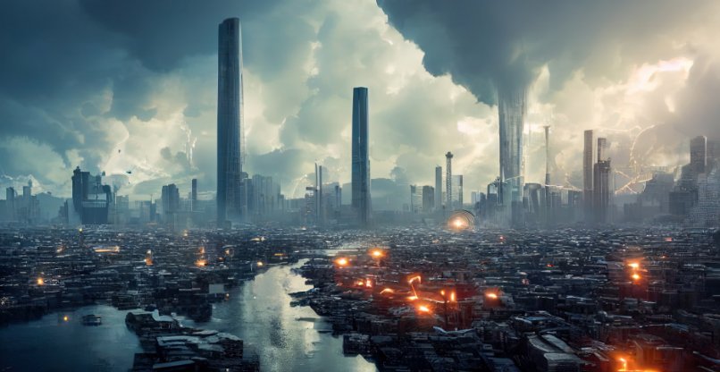 הרס ומצב דיסטופי ולא בסדרה של נטפליקס.