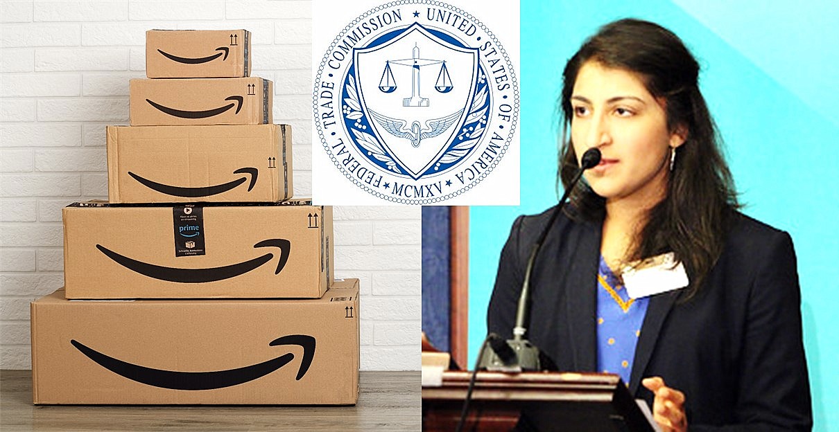 ה-FTC בהובלתה תובעת את אמזון ובענק. לינה קאן, יו"רית נציבות הסחר הפדרלית של ארה"ב.