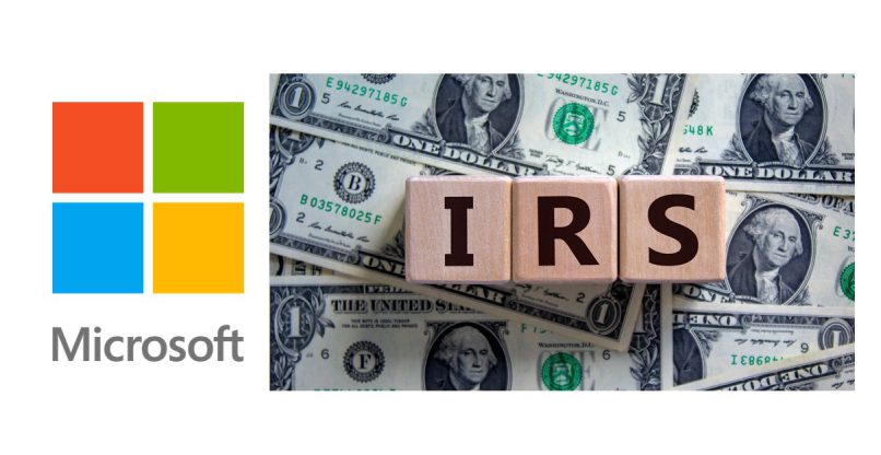 חייבת למס ההכנסה האמריקני (IRS) כסף. מיקרוסופט.