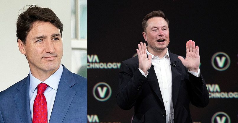 תקף את ראש ממשלת קנדה, ג'סטין טרודו. אילון מאסק.
