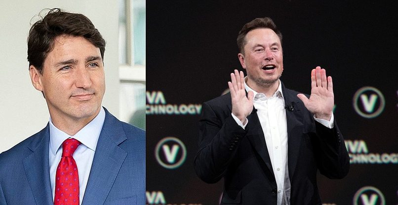 תקף את ראש ממשלת קנדה, ג'סטין טרודו. אילון מאסק.