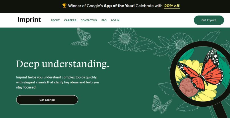 האפליקציה הטובה של השנה לפי גוגל. Imprint.