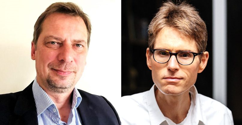 מימין לשמאל: בן פסטרנק, מנכ"ל קבוצת אמן ודמיטרי מרטינוב, מנהל לקוחות בכיר (Senior Account Manager) באינפור.