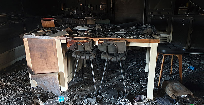 הריסות בית בקיבוץ בארי, שנהרס ב-7 באוקטובר.