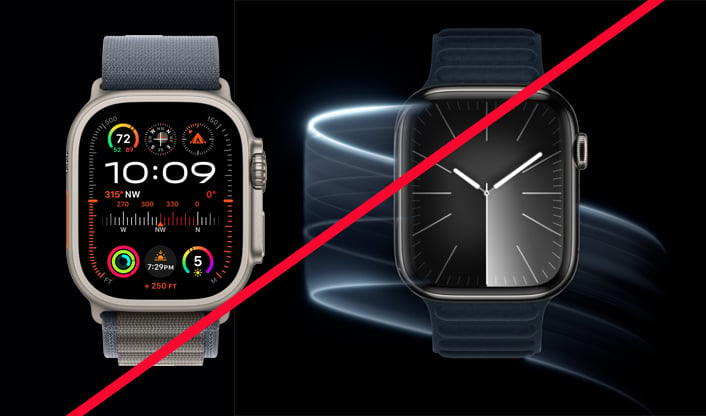 תכונת ניטור החמצן בדם תבוטל בהם בארה"ב. Apple Watch Series 9 ו- Apple Watch Ultra 2.