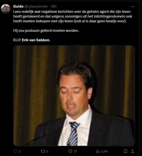 ציוץ לזיכרו. המהנדס ההולנדי אריק ואן סאבן.