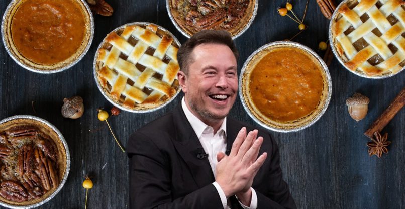 איך יפצה את המאפייה על הזמנת הפאי שבוטלה? אילון מאסק, מנכ"ל טסלה.