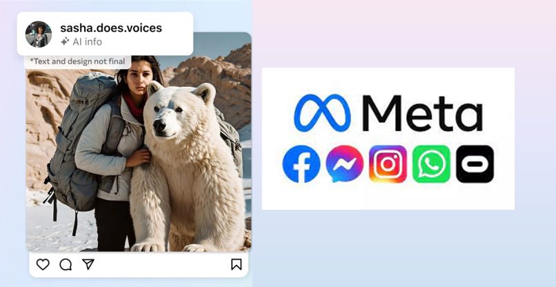 תסמן תמונות AI בפלטפורמות שלה. מטא.