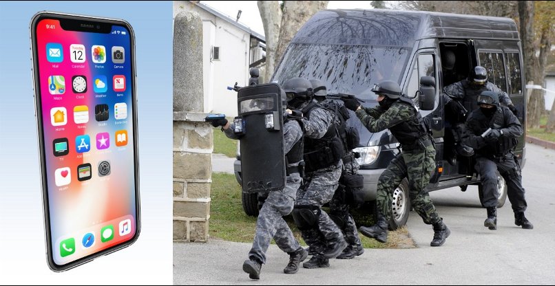 פרצו לבית בגלל איתור לא נכון של iPhone. שוטרי היחידה המיוחדת ללוחמה בטרור.