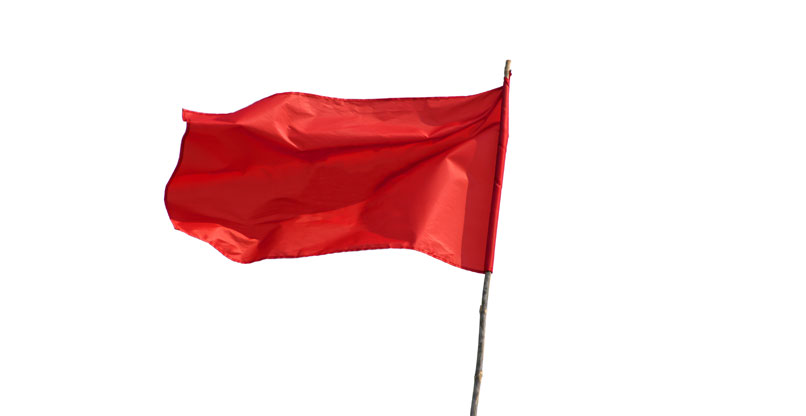 זהירות, דגל אדום.