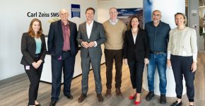 רם לוינסון, מנכל פארק הייטק צפון, והנהלת חברת צייס יחד עם שגריר גרמניה בישראל שטפן זייברט.