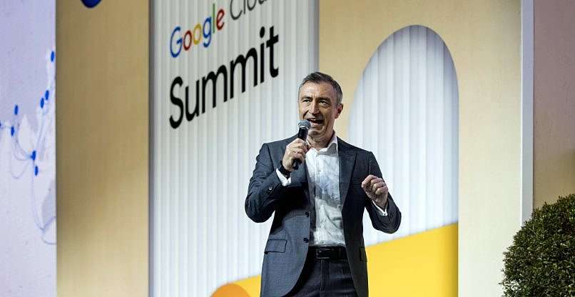 טארה בריידי, נשיא גוגל קלאוד לאזור EMEA ב-Google Cloud Summit בתל אביב.