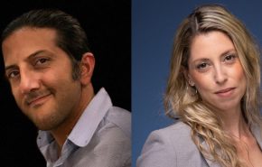 מימין: שרון בן ארי, מנהלת שותפים ב-SAP ישראל, ואומיד והדטי, מייסד וסמנכ"ל טכנולוגיות ראשי בג'וטומייט.