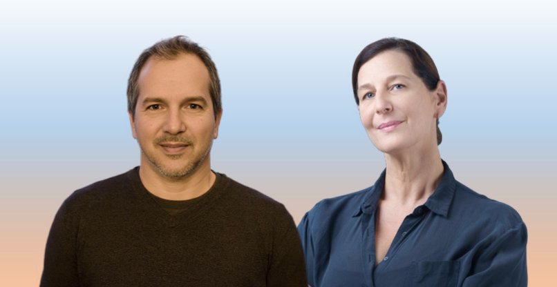 מימין לשמאל: שרון ארגוב, סמנכ"לית שיווק, ויניב וקרט, סמנכ"ל מכירות, AI21.