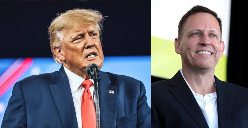 בסטיז. פיטר ת'יל ודונלד טראמפ.