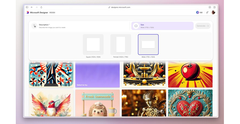 גם תמונות רוחב וגובה ב-Designer של מיקרוסופט.