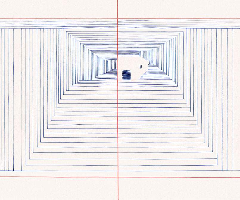 בינה מלאכותית או יצירה פרי עטה של נעמה בנזימן? מתוך התערוכה.