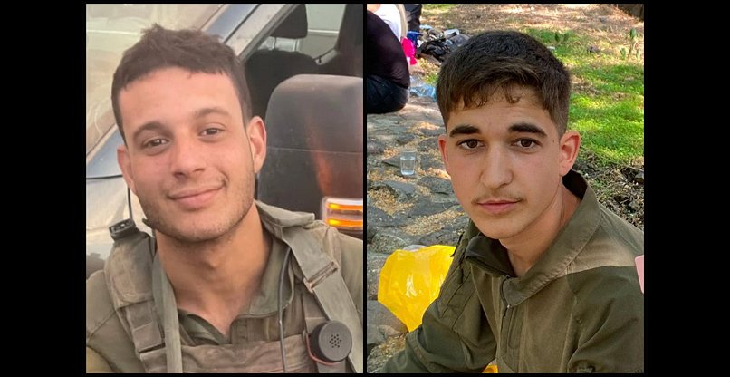 משמאל: רס"ל במיל' נדב כהן ז"ל. מימין: סמ"ר נחמן רפאל בן עמי ז"ל.