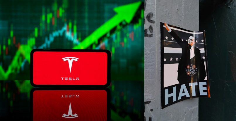 המחאה נגד מאסק קראה לפגוע בה ובמניותיה. טסלה.