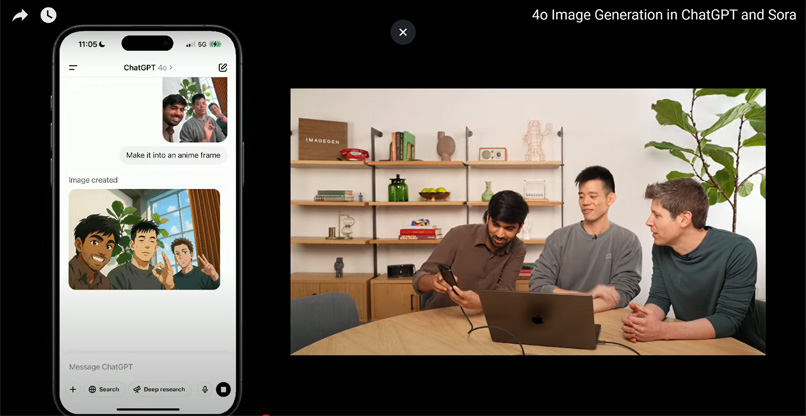מציגים את התכונה החדשה. סם אלטמן וצוותו.
