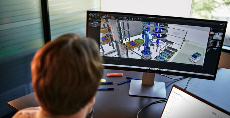 תכנון של ייצור בסיוע רובוטים, בעזרת Mosaixx של Kuka.