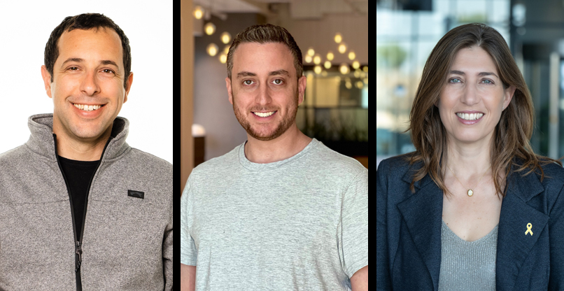 מימין: רקפת יעקבי, סמנכ"לית מערכות מידע בלאומית שירותי בריאות, יניב דוידי, מנכ"ל ומייסד סמייל-קלאוד, ואור לוסטיג, סמנכ"ל פיתוח עסקי במטריקס מדיקה.